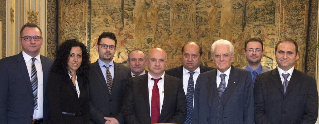 Delegazione di Casina per il Parmigiano Reggiano Prodotto di Montagna da Mattarella al Quirinale