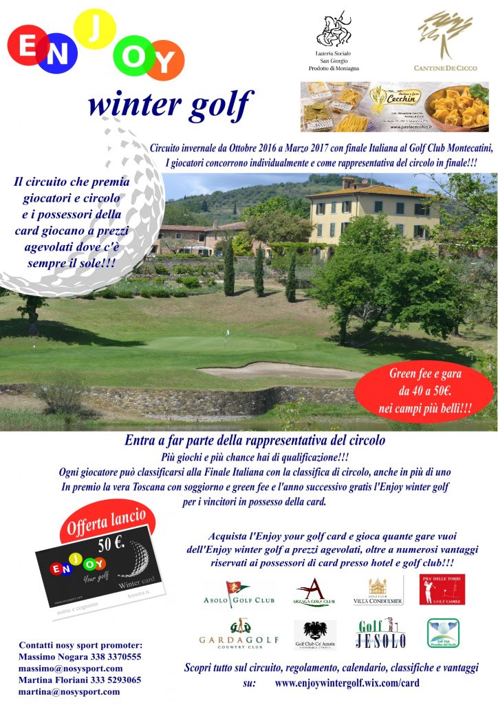 Circuito invernale di gare di golf ottobre 2016 - marzo 2017